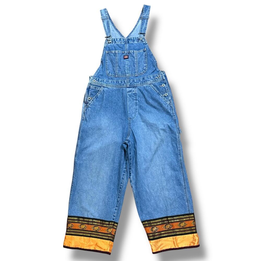 UNIONBAY Blue Denim Jumpsuit with Gold Trim